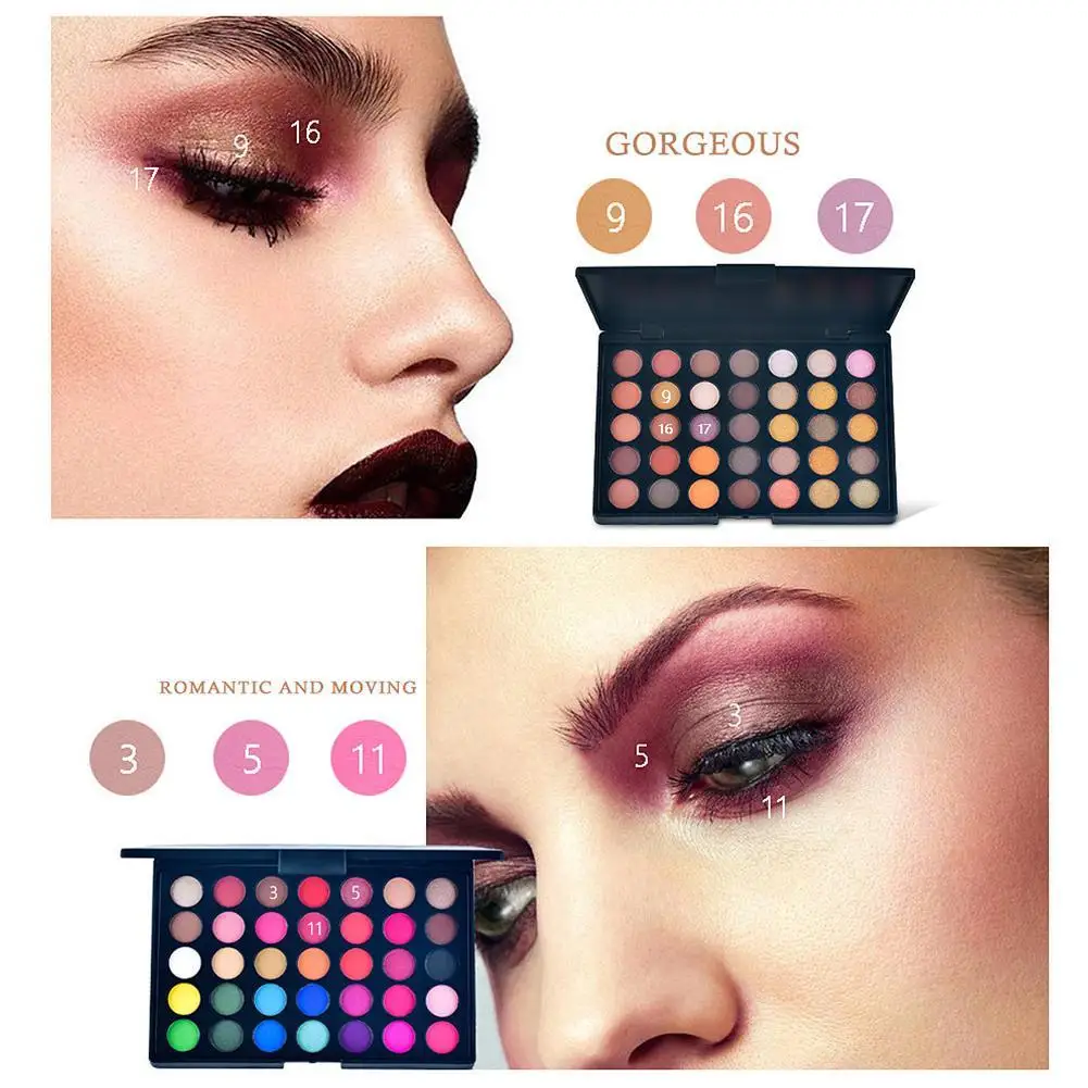 40 Colors Matte Eyeshadow Palette Glitter Eye Shadow Waterproof Long Lasting Make Up Pallet Shimmer Fashion Women Beauty Makeup - Image 3