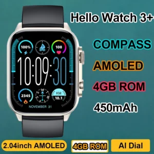 Hello Watch 3 Plus Ultra Smartwatch 2024 AMOLED 4GB IWO Watch 9 reloj ChatGPT NFC Smart Watches For Men Compass PK HK9 Ultra 2
