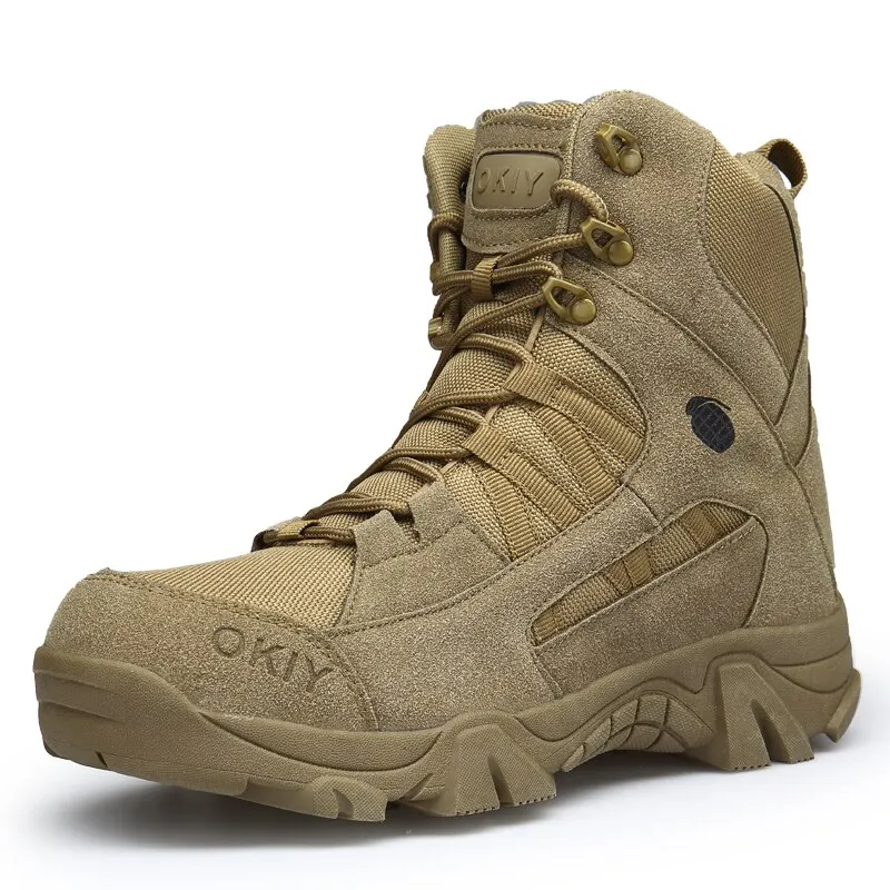Men Tactical Boots Army Boots Mens Military Desert Waterproof Work Safety Shoes Climbing Hiking Shoes Ankle Men Outdoor Boots - Image 3