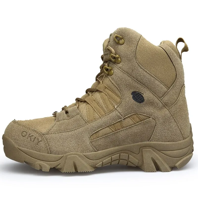 Men Tactical Boots Army Boots Mens Military Desert Waterproof Work Safety Shoes Climbing Hiking Shoes Ankle Men Outdoor Boots - Image 4