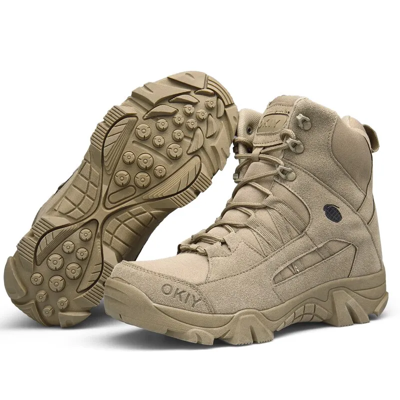 Men Tactical Boots Army Boots Mens Military Desert Waterproof Work Safety Shoes Climbing Hiking Shoes Ankle Men Outdoor Boots - Image 6