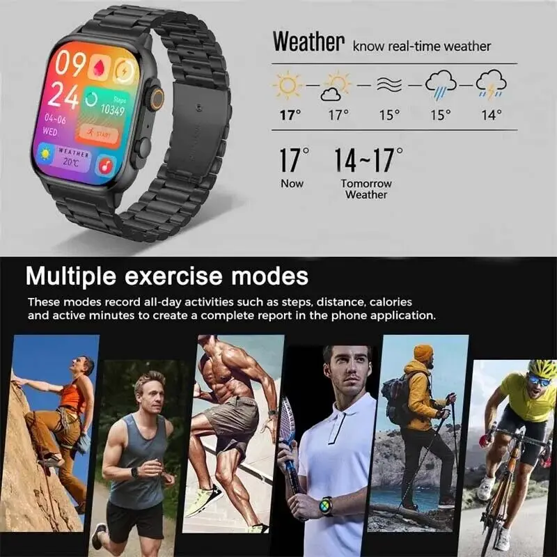 NEW 2024 HK9 Pro MAX Smart Watch 9 Mens Women AMOLED HD Screen Heart Rate Blood Pressure NFC Bluetooth Call Smartwatch For Sport - Image 5