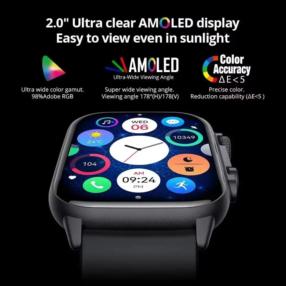 NEW 2024 HK9 Pro MAX Smart Watch 9 Mens Women AMOLED HD Screen Heart Rate Blood Pressure NFC Bluetooth Call Smartwatch For Sport - Image 6