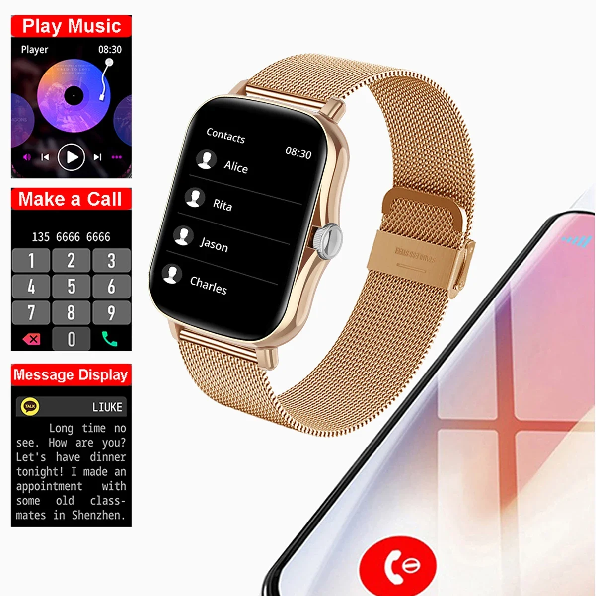 Smartwatch Ultra Series 9 Bluetooth Call 1.96Inch Sports Fitness Bracelet Waterproof Lday Smartwatch Men For Android Ios PK Y13 - Image 3