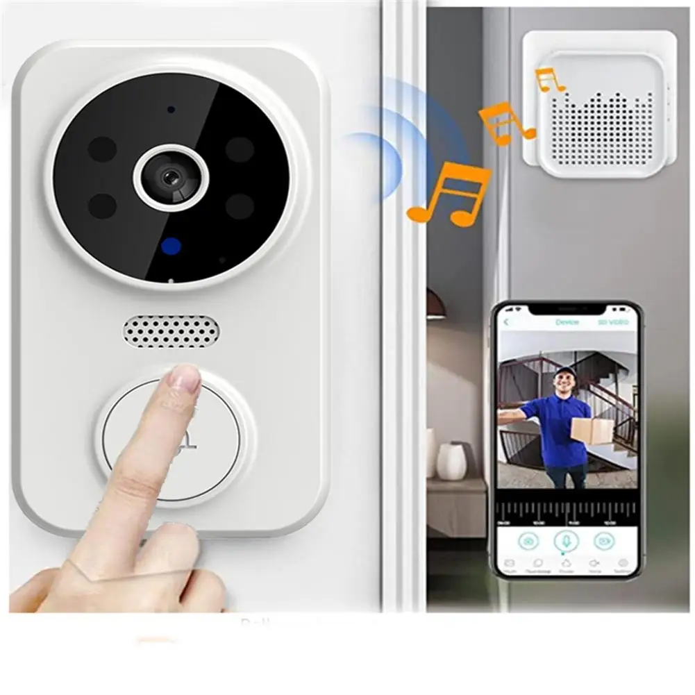 Wifi Smart Wireless Video Doorbell Camera Two-way Intercom Infrared Night Vision Remote Control Home Security Protection System - Image 4