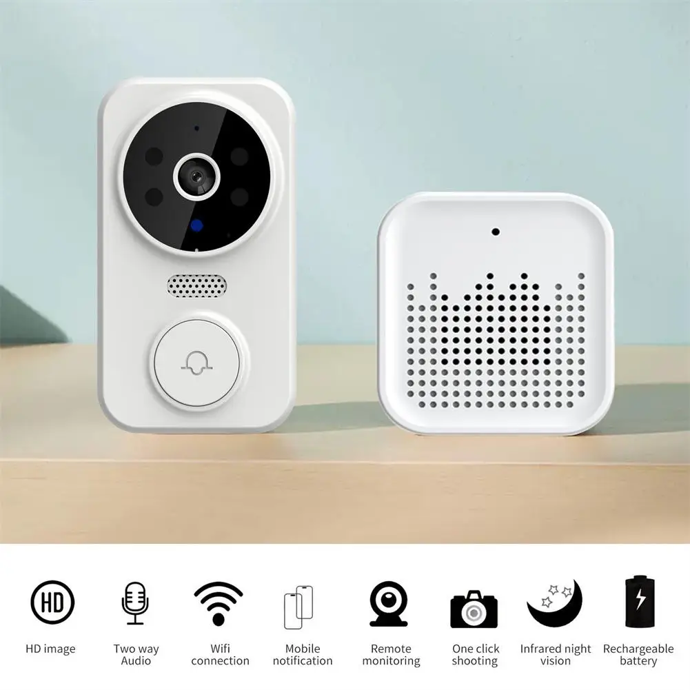 Wifi Smart Wireless Video Doorbell Camera Two-way Intercom Infrared Night Vision Remote Control Home Security Protection System - Image 5