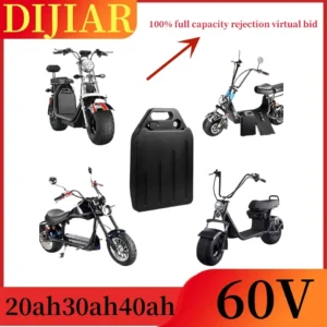 Electric vehicle lithium battery waterproof 18650 battery 60V 20ah 60ah double wheel folding Citycoco electric scooter