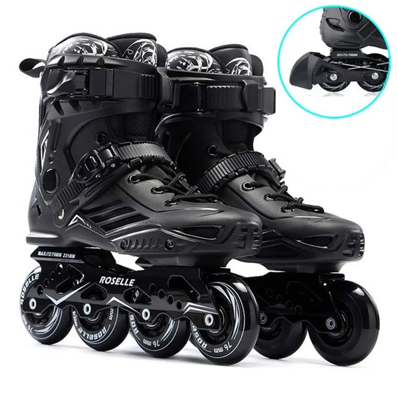 Original Roselle Inline Roller Skates From Size 35 to Size 46 Slalom Sliding FSK Adult Kids Professional Roller Skating Shoes - Image 3