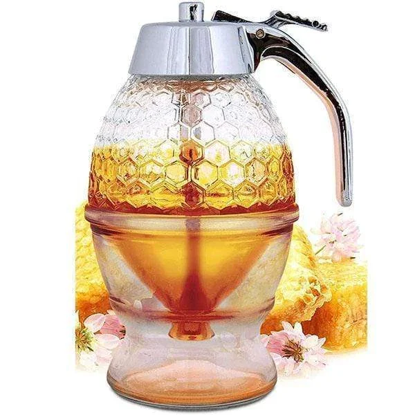 Squeeze Bottle Honey Jar Container Bee Drip Dispenser Kettle Storage Pot Stand Holder Juice Syrup Cup Home Kitchen Accessories - Image 6