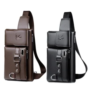 WEIXIER Brand Unisex Single-Shoulder Multi-Function Sports Running Large-Capacity Waist Men’s Chest Bag Casual Messenger Wallet