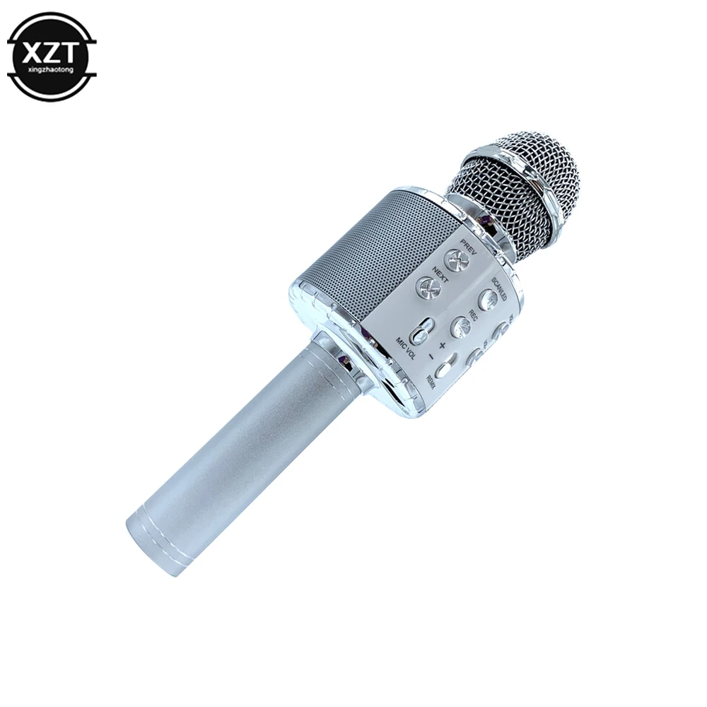 Wireless Karaoke Microphone Bluetooth-compatible Handheld Portable Speaker KTV Player with Dancing LED Lights Record Function - Image 6